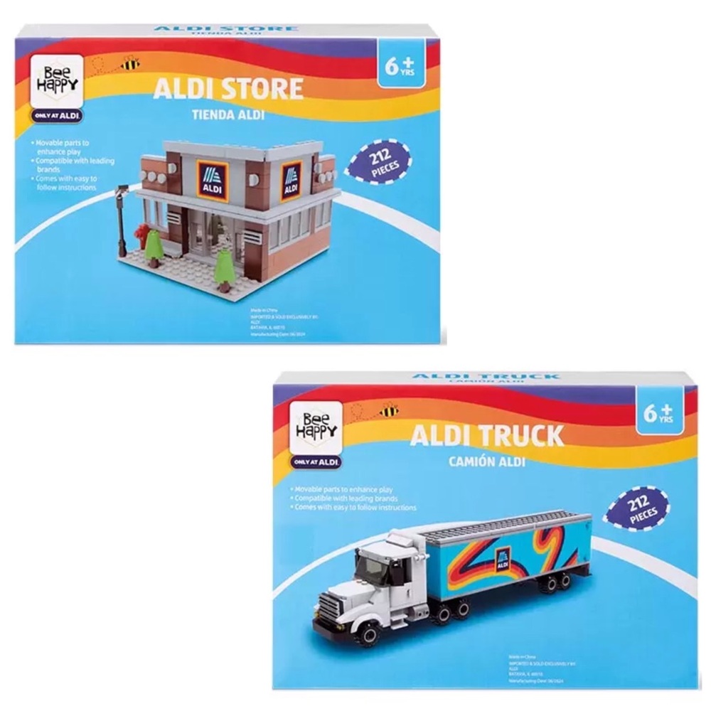 NIB ALDI Bee Happy ALDI Bricks Store and Truck